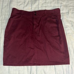 Apt. 9 Burgundy denim mini skirt